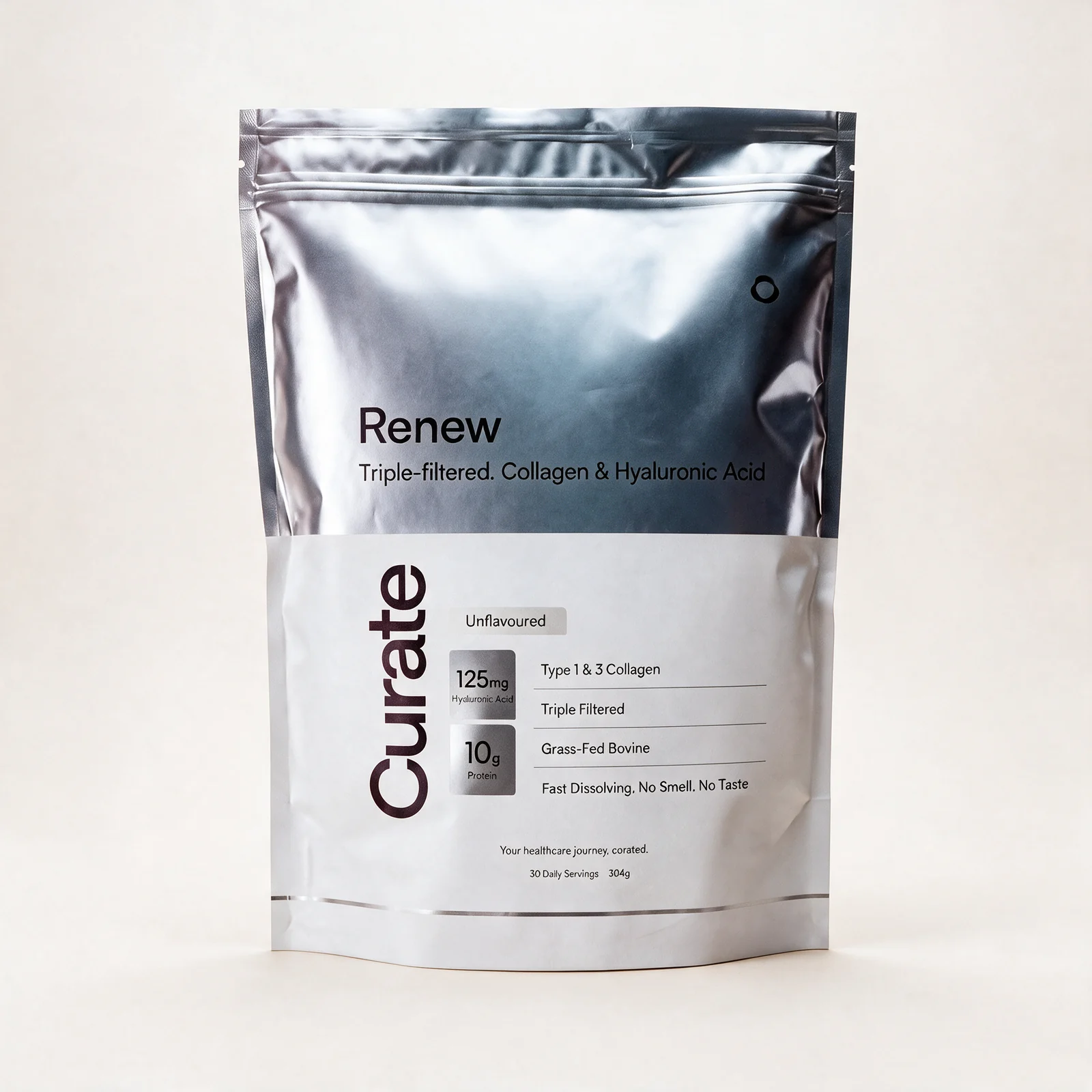 Renew Collagen, unflavoured daily powder, 304g pouch